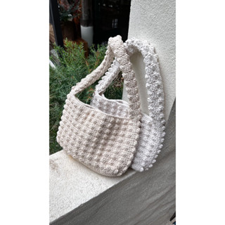 Bubble bag กระเป๋าสะพายข้าง ,Crochet กระเป๋าถัก, กระเป๋าสะพายไหล่