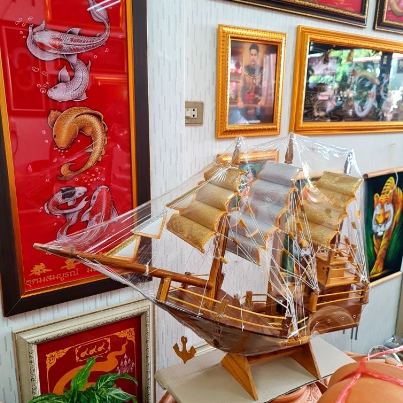 (เน้นแพ็คดี) เรือใหญ่ XXL เรือสำเภาจีน เรือสำเภา เรือเสริมฮวงจุ้ย ค้าขายร่ำรวย งานราบรื่น เรียกทรัพย์ ขนเงินทอง ราคา ถูกที่สุด ดีลบีเคเค แกลเลอรีภาพที่ 2