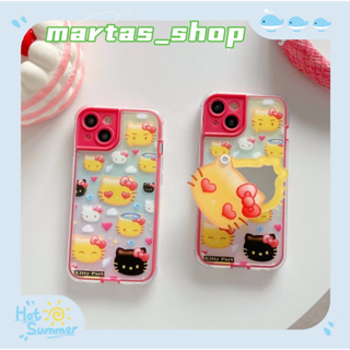 ❤️ส่งของขวัญ❤️ เคสไอโฟน 11 12 13 14 Pro Max HelloKitty การ์ตูน ความคิดสร้างสรรค์ สไตล์คู่รัก Case for iPhone สาวน่ารักหั