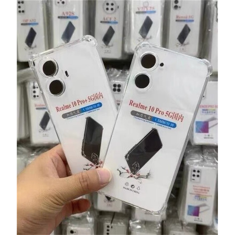 เคสใสนิ่ม  Realme 10 pro 5G/ Realme 10 pro plus 5G เคสใส กันกระแทกขอบมุม รุ่นกันเลนส์กล้อง