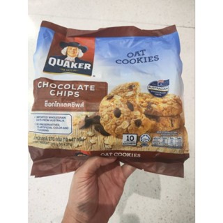 Quaker Oat Cookies Chocolate Chips 270g.คุกกี้ข้าวโอ๊ตผสมช็อคโกแลตชิพส์ 270 กรัม