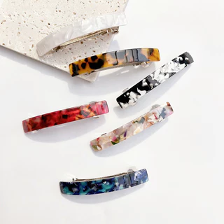 กิ๊บติดผมสปริงลายหิน Granite Spring Clip ลายสวยธรรมชาติหนีบง่ายพร้อมส่งในไทย!!!