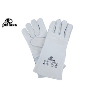 ถุงมือหนังผิววัว ยาว 13 นิ้ว Cow Grain Leather Gloves