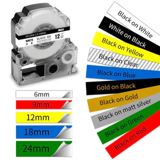 Epson Label Tapes SS12KW SS6KW SS9KW SS18KW SS24KW LK-4WBN Printer Ribbon for Epson LW300 400 LW-600P LW-500 LW-900P