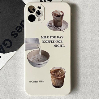 เคส IP TPU แบบนิ่มลาย Coffee &amp; Milk