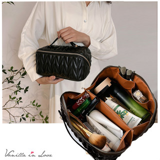 BG133 กระเป๋าใส่เครื่องสำอาง แบบซิป Vanilla in love makeup bag กระเป๋าเมคอัพ