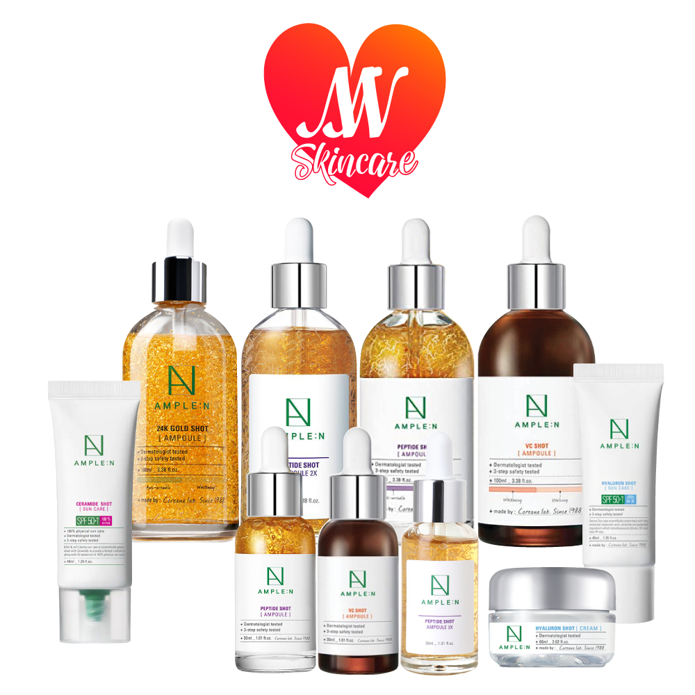 ถูก แท้✔ส่งไวทันใจ  Ample N Peptide / 2x / VC / 24K Gold Shot Ampoule 30ml,100ml/ Cream 50ml เซรั่มวิตามินซี เปปไทด์