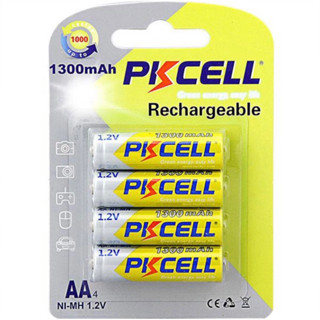 ถ่านชาร์จPKCELL AA 1.2V 1300mAh แพค4ก้อน ของแท้