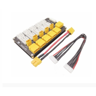 XT60 XT30 RC Lipo Battery Parallel Charging Board 2 in 1 Charging Plate Plug Supports 5 Packs for 2S-6S Lipo Battery