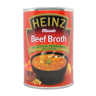 Heinz Beef Broth No Artificial Colours or Preservatives Big Soup ไฮนซ์ ซุป พร้อมทาน รสเนื้อ น้ำสต๊อก ซุปกระป๋อง 400g