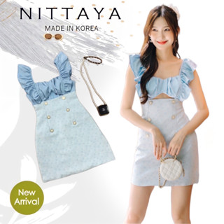 NITTAYA:: เดรสฟ้า อกจับจีบ น้องน่ารักมาก(*สอบถามสต๊อกก่อนกดสั่งน๊า)