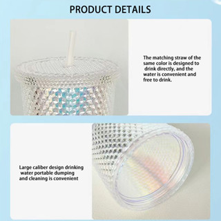 สินค้าใหม่ แก้วน้ำเพชร หนาม ความจุ710มล. สีเขียว J300