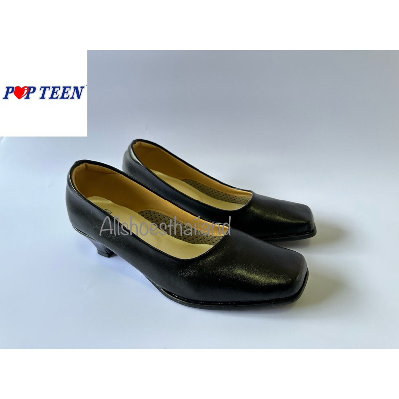 New รองเท้าคัชชู popteen pt 2712 หัวตัด  นักเรียน นักศึกษา  วัยทำงาน  สำหรับผู้หญิง