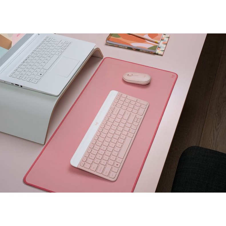 LOGITECH MK470 SLIM COMBO (คีย์ไทย-อังกฤษ)  - Graphite- Offwhite - Rose