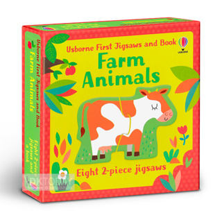 DKTODAY หนังสือ USBORNE FIRST JIGSAWS AND BOOK : FARM ANIMALS (AGE 2+)