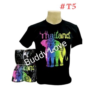 เสื้อยืดไทยแลนด์ พิมพ์ลายช้างสะท้อนแสง Tshirt Souvenir Thailand foreign Gift ของฝากต่างชาติ ไทยแลนด์