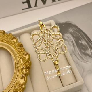 NS.EARRINGS | NS0255 - Pave Anagram open bracelet