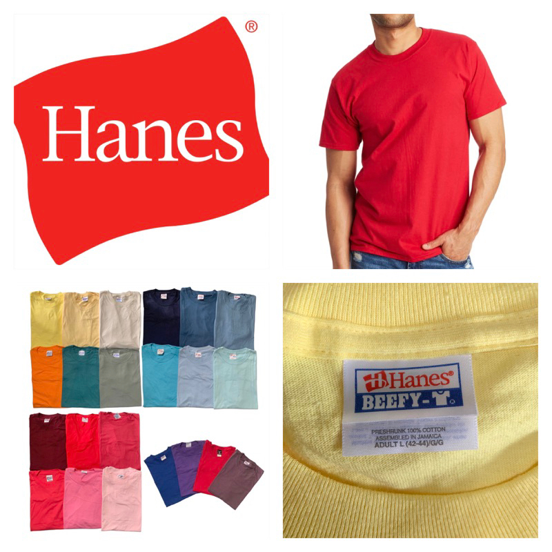 Hanes Beefy ของแท้ เสื้อยืดแขนสั้น ( HN122 ) ผ้าหนา นำเข้าจากอเมริกา 🎉