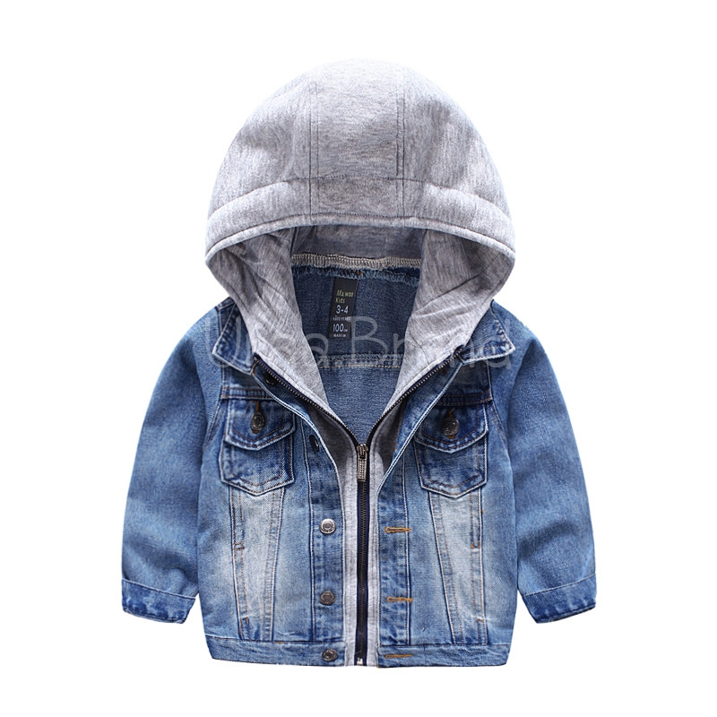 100-140 / เสื้อโค้ทเด็ก รุ่น เสื้อยีนส์เด็ก รุ่น Jeans Coat Hoodie Suit Kids - KSS
