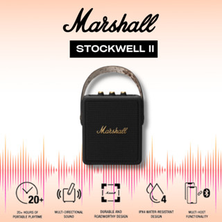 MARSHALL Stockwell II black &amp; brass - ลำโพงบลูทูธ,ลำโพงบลูทูธพกพา,ลำโพงmarshall