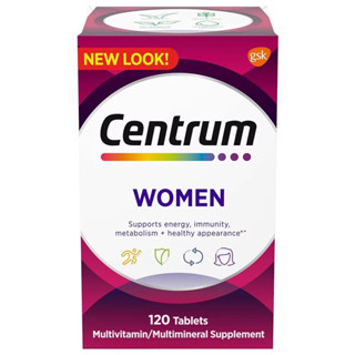 Centrum Multivitamins Women Multimineral Iron Vitamins D3 B Antioxidants วิตามินรวมสำหรับผู้หญิง อาหารเสริมหลายชนิด