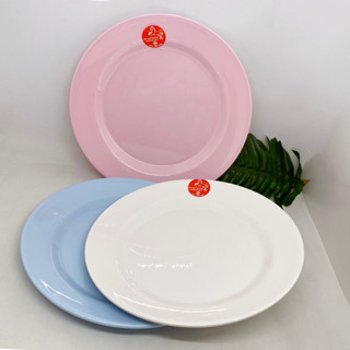 [1ใบ] จานเมลามีน ทรงตื้น 8นิ้ว ตราม้าทอง Golden Horse Melamine Dinner Plate 8 Inch ; 1 piece