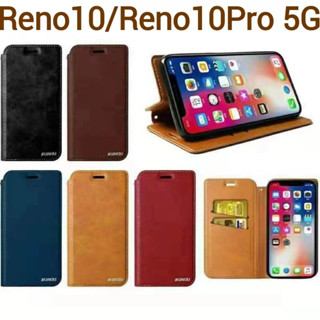 Reno 10 5G(ส่งในไทย)เคสฝาพับOPPO A38/A18/Reno10Pro 5G/Reno10Pro Plus 5Gเคสกระเป๋าเปิดปิดแบบแม่เหล็ก เก็บนามบัตรได้