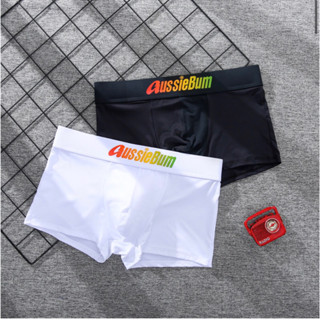 กางเกงในชาย aussiebum ขอบสีรุ้ง ผ้าไนลอน ใส่สบายด้วยเนื้อบางเบา ระบายเหงื่อ เอวตำ่เซ็กซี่