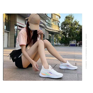 (S-1089) รองเท้าผ้าใบผู้หญิง รองเท้าผ้าใบแฟชั่น ทรงสปอร์ต เท่ สีสดใส รองเท้าใส่วิ่ง ออกกำลังกาย กะชับเท้า ใส่สบาย