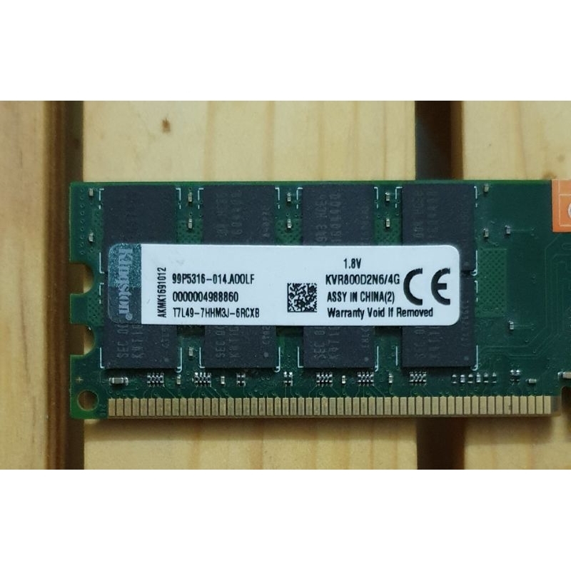 Ram DDR2 4G 800 KVR800D2N6/4G 16Chip ประกัน 1 เดือน