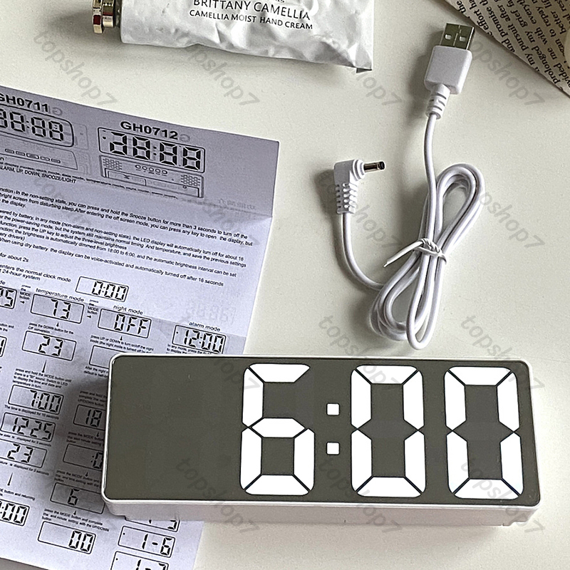 ✔[🇹🇭พร้อมส่ง🎁]นาฬิกา 3in1 มินิมอล สไตล์เกาหลี นาฬิกาบอกอุณหภูมิ นาฬิกาปลุก ins clock รูปที่ 7