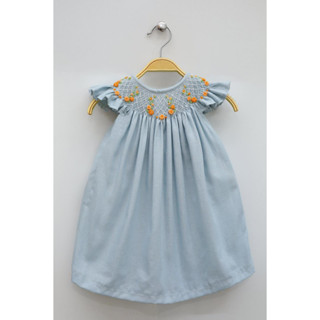 ฺสม็อคเดรสสุดน่ารัก Baby girl dress smocked, Memory Lanes Kidswear Brand