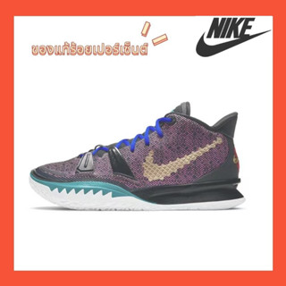 (ของแท้ 100 % )Nike Kyrie 7 mid สีม่วง ทั้งสองเพศ ระบายอากาศ รองเท้าบาสเก็ตบอล รองเท้าผ้าใบ รองเท้าวิ่ง