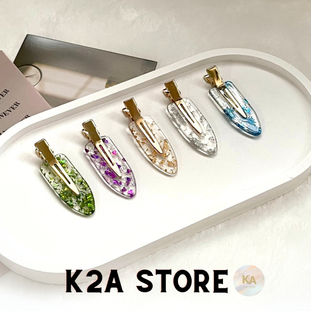++ราคาต่อชิ้น++ กิ๊บหนีบผมอะคริลิคแฟชั่น Y2K สไตล์เกาหลี แบบใสมีกากเพชร ผมไม่หักไม่งอ ขนาด 6 cm ++พร้อมส่งจากไทย++