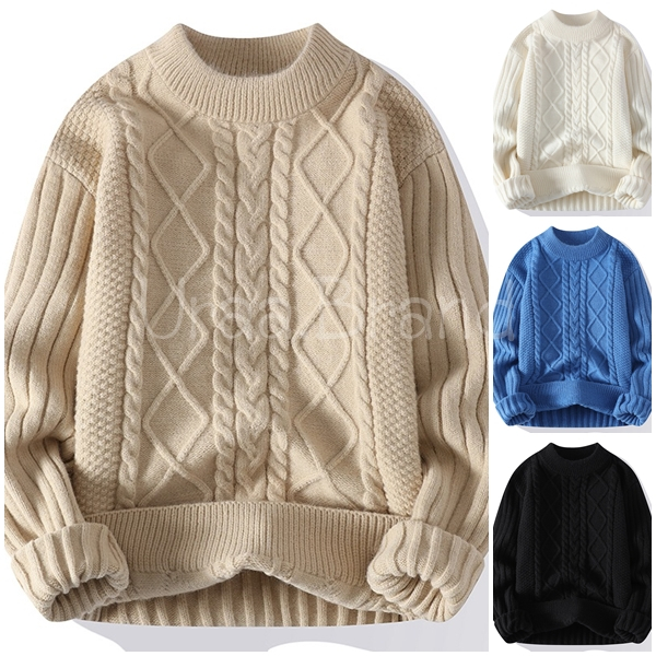 4 สี อก 42-48 / เสื้อไหมพรมแขนยาว สเวตเตอร์ผู้ชาย เสื้อไหมพรม กันหนาว รุ่น Unisex Sweater Extra Peen - MSS