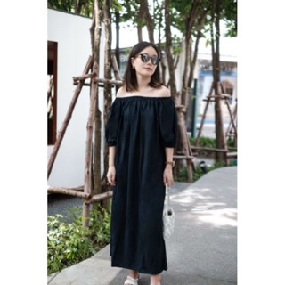 PIPA off shoulder dress navy