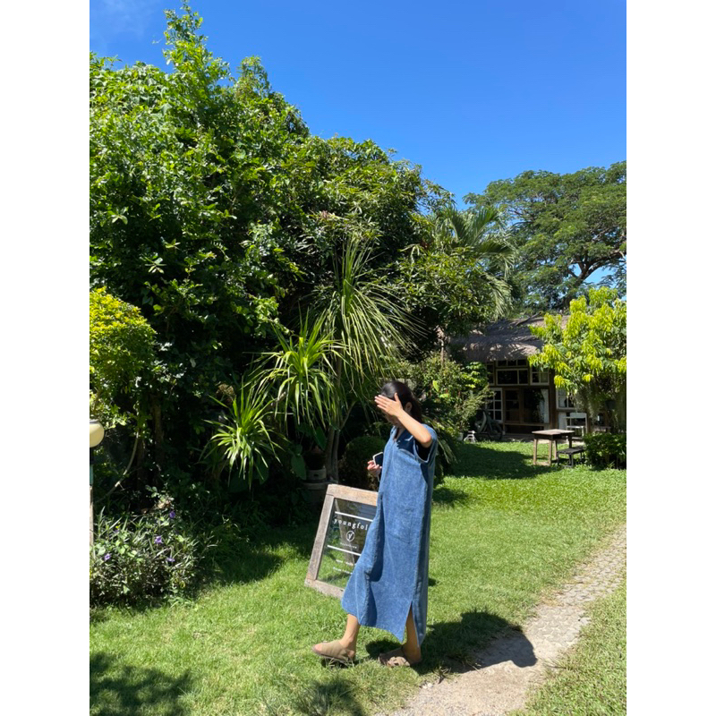 Pround.store - เดรสยาวทรงกระเหรี่ยง Over Size ต่อแขน🧵ผ้าสโตนวอช❗️เดรสพื้นเมือง - รูปที่ 2