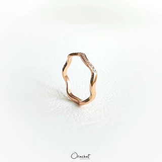 Orachat | Tiny wave 14k ring. (แหวนตัวเรือนสแตนเลส)