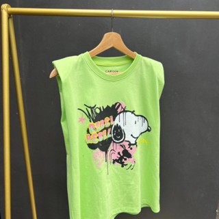 Snoopy เสื้อผู้หญิงเสริมบ่า ผ้า supersolf