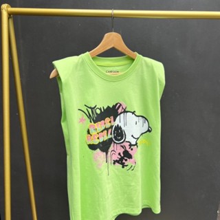 Snoopy เสื้อผู้หญิงเสริมบ่า ผ้า supersolf