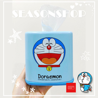 seasonshop ที่ใส่ทิชชู่ กล่องทิชชู่ แบบม้วน กลม ในรถ แบบตั้ง ในห้องน้ำ ในบ้าน ลายการ์ตูน น่ารัก โดเรม่อน ลิขสิทธิ์แท้