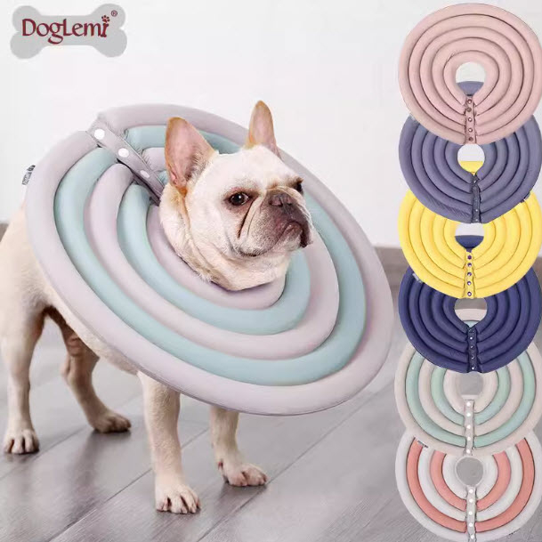 Happy PETs คอลล่ากันเลีย ป้องกันการกัด น้ำหนักเบา เลียน้ำ กินข้าวได้ สำหรับแมว สุนัข ปลอกคอสัตว์เลี้ยง DogLemi