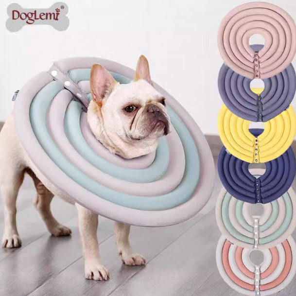 Happy PETs คอลล่ากันเลีย ป้องกันการกัด น้ำหนักเบา เลียน้ำ กินข้าวได้ สำหรับแมว สุนัข ปลอกคอสัตว์เลี้ยง DogLemi