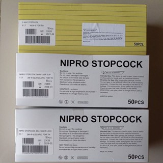 Nipro Stopcock 3 way Luer slip 50 pcs /box./Luer lock 50 pcs./ nipro NCN 50 pcs.