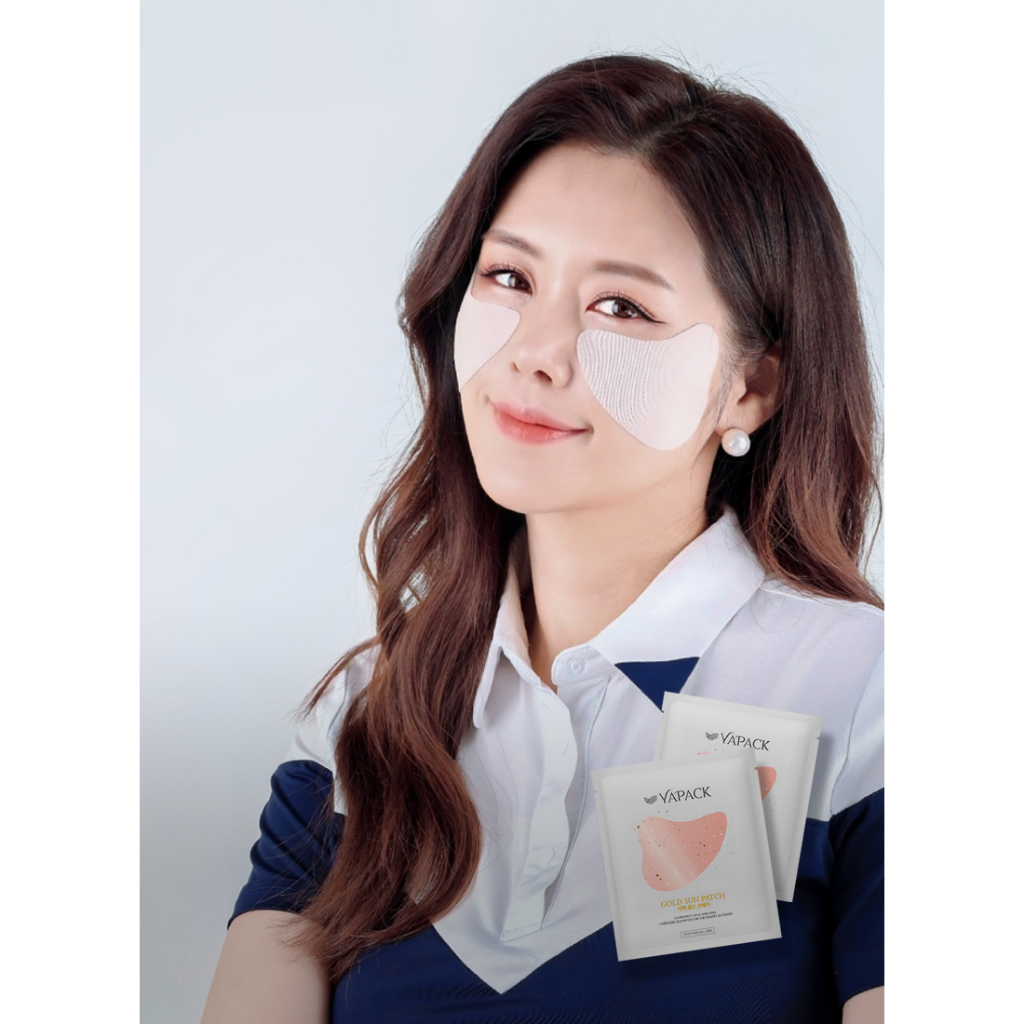 Yapack Gold ทองคำ 99.9% แผ่นแปะกันแดด (ใหญ่พิเศษ) ป้องกันฝ้า Hydrogel เย็น  (อย. รับรอง)