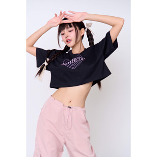 nbfashionstore - aesthetic crop tee เสื้อยืดครอปเอวลอย