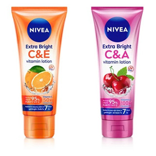 (180 มล.) NIVEA Extra Bright Vitamin Lotion  นีเวีย เอ็กซ์ตร้า ไบรท์ วิตามิน โลชั่น มี 2 สูตร