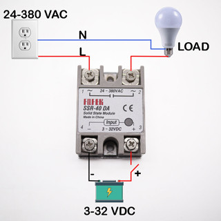 โซลิดสเตตรีเลย์ (SSR) 40DA สวิตไฟฟ้า  รีเลย์แบบไร้หน้าสัมผัส  Solid State Relay ( มีของพร้อมส่ง จัดส่งทุกวัน)