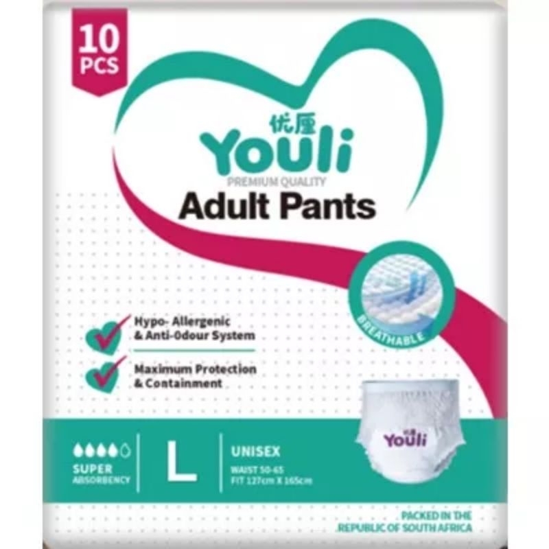 YOULI กางเกงผ้าอ้อมผู้ใหญ่ 10 ชิ้น Flash sale