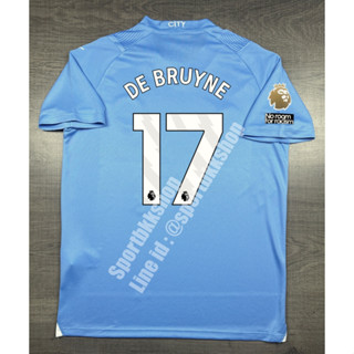 เสื้อฟุตบอล แมน ซิตี้ Home เหย้า 2023/24 อาร์มแชมป์ EPL เบอร์ชื่อ 17 DE BRUYNE